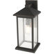 Portland 1 Light 18 inch Oil Rubbed Bronze Outdoor Wall Light in Clear Seedy Glass