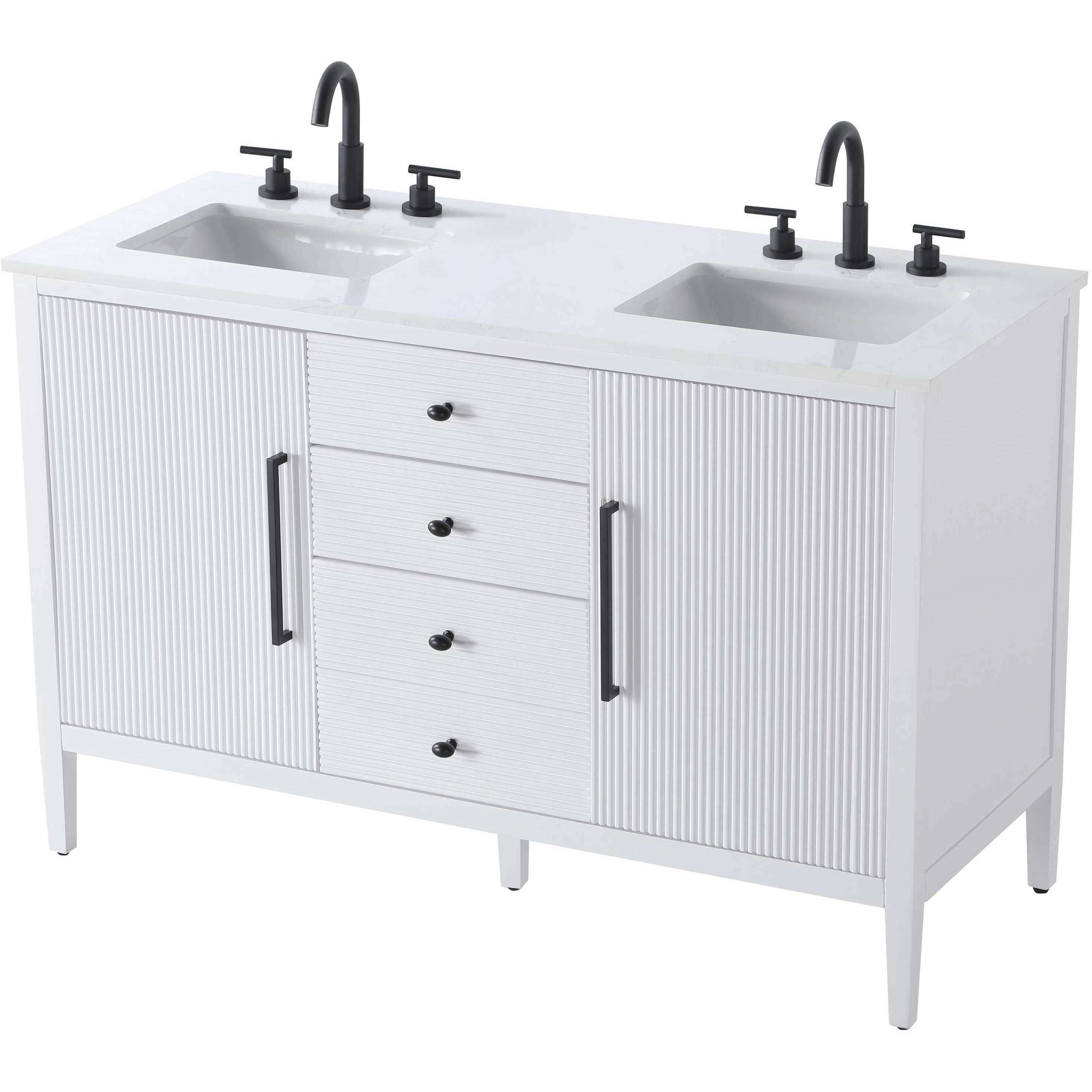 Blakely 54 X 34 inch White Bathroom Vanity Cabinet