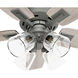Gatlinburg 44 inch Matte Silver with Light Gray Oak Blades Ceiling Fan
