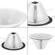 6in Shallow Recessed Trim PAR-30SN Satin White Step Baffle Trim