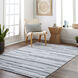 Broadway 87 X 63 inch Light Grey Rug, Rectangle