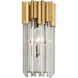 Charisma 1 Light 6.75 inch Gold Leaf with Polished Stainless ADA Wall Sconce Wall Light