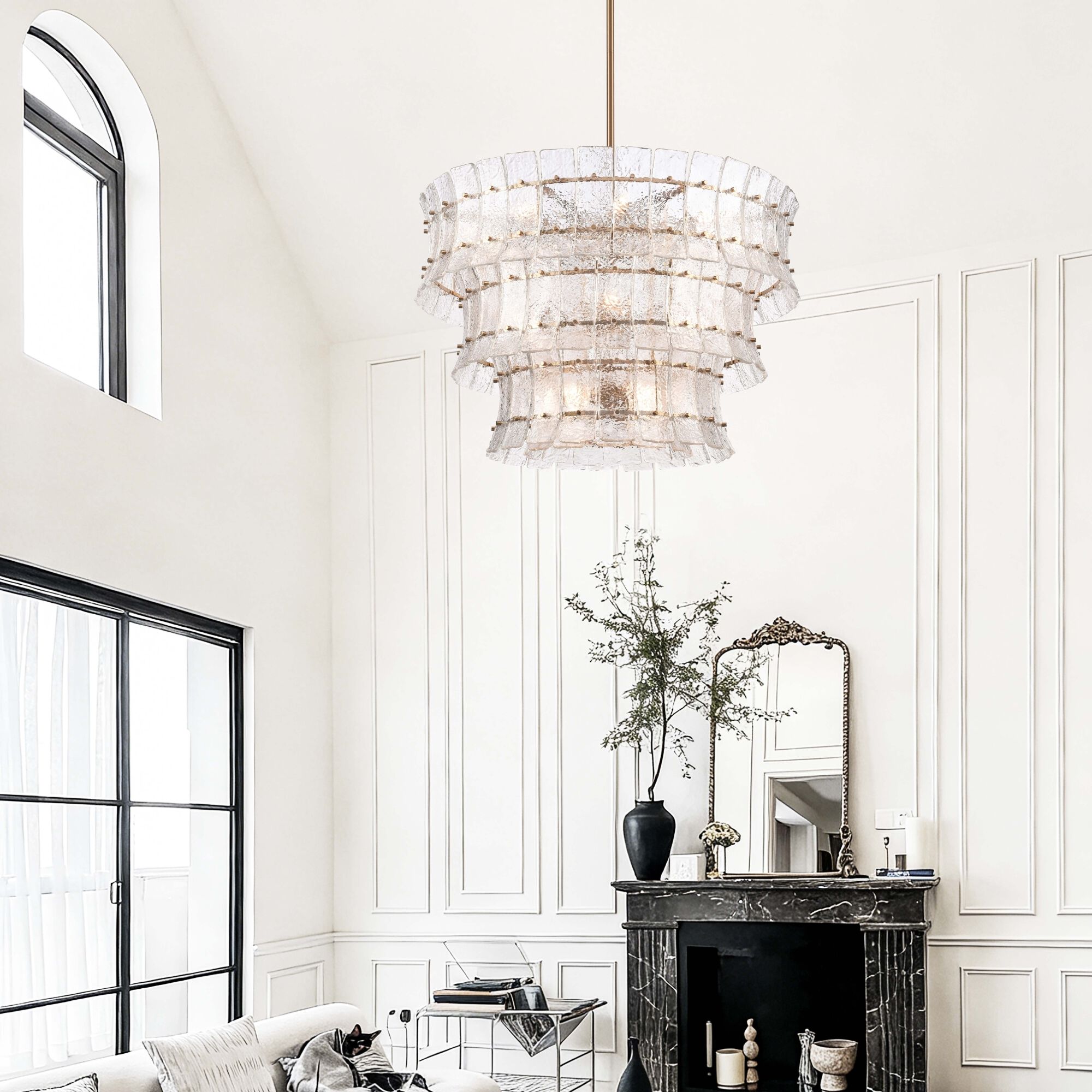 Sophie 16 Light 35.5 inch Lacquered Gold Pendant Ceiling Light