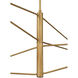 Orion 4 Light 53 inch Legacy Brass Chandelier Ceiling Light
