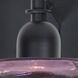 Milo 4 2 Light 12 inch Black Vanity Wall Light in Transparent Purple Glass