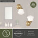 Huntley LED 7 inch Natural Brass Bathroom Light Wall Light