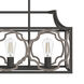Stone Creek 5 Light 43.5 inch Noble Bronze and White Washed Oak Linear Chandelier Ceiling Light