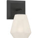 Siena 1 Light 5.25 inch Dark Matte Black Bath Sconce Wall Light