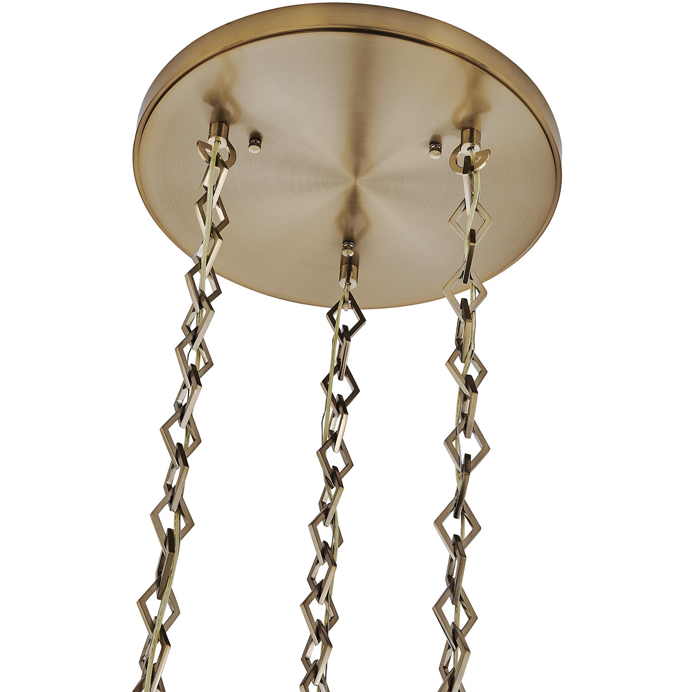 Bolsa 3 Light 21.25 inch Winter Brass Chandelier Ceiling Light