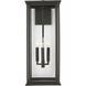 Audley 3 Light 24 inch Textured Black Outdoor Wall Lantern, Extra Large