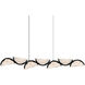 Moon LED 54 inch Black Chandelier Ceiling Light