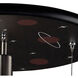 Novelty 2 Light 16 inch Satin Nickel with Black Flush Mount Ceiling Light