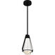 Luca LED 7 inch Matte Black Mini Pendant Ceiling Light, Small