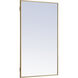 Monet 40 X 24 inch Brass Wall Mirror