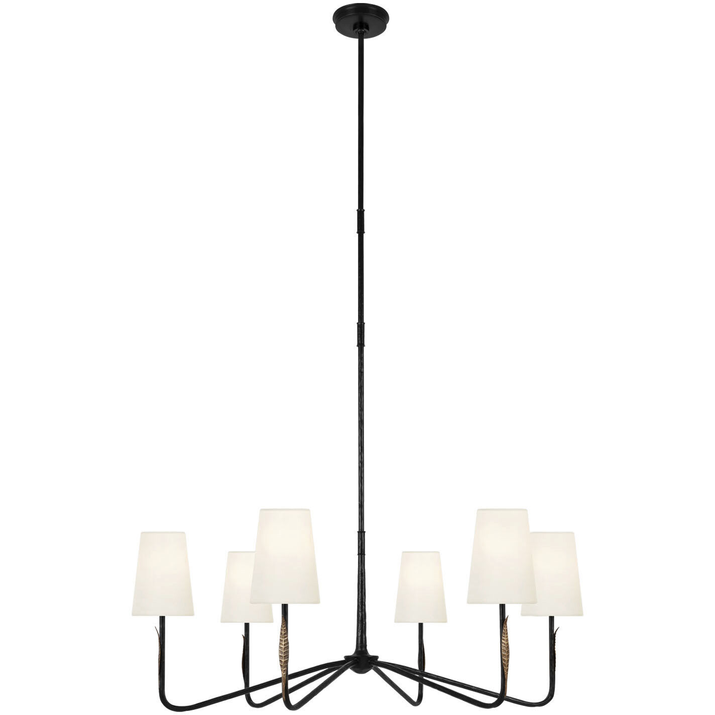 Thomas O'Brien Kairos LED 39.75 inch Aged Iron and Roman Bronze Chandelier Ceiling Light