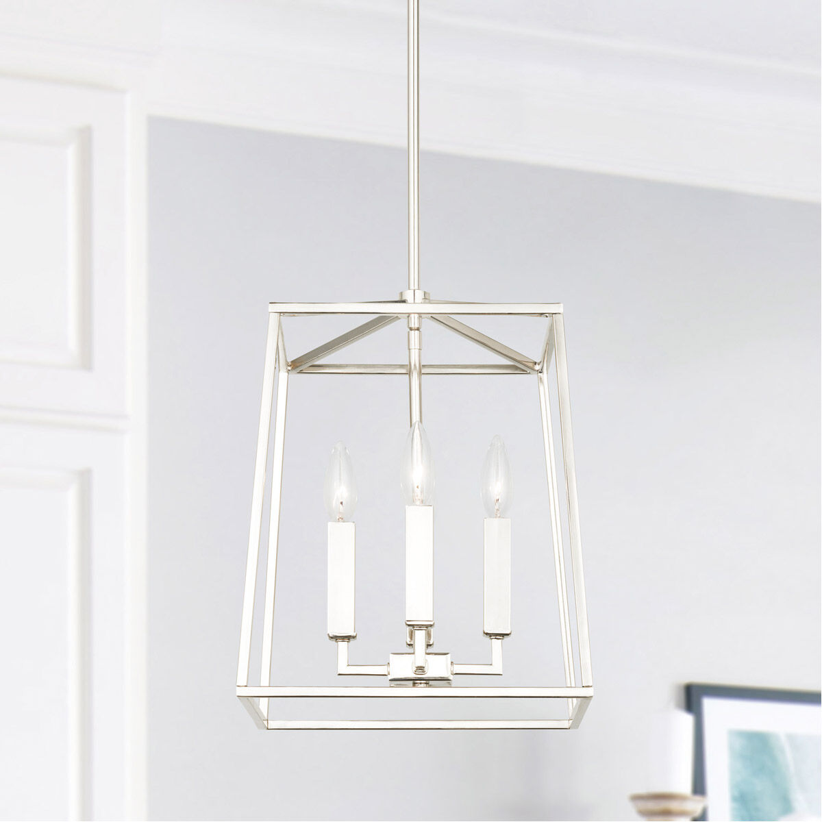 Thea 4 Light 12 inch Polished Nickel Foyer Ceiling Light