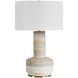 Armitage 27.5 inch 150 watt Hues of Blue and Brown and Yellow and Antique Brass Table Lamp Portable Light