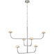 Kelly Wearstler Pedra LED 40.75 inch Polished Nickel Three Tier Shallow Chandelier Ceiling Light