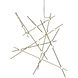 Constellation Aquila Major LED 37.25 inch Satin Brass Chandelier Ceiling Light in 3000K, White Optical Acrylic, 10 FT. Cord