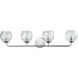 Emory 4 Light 38 inch Polished Chrome Vanity Light Wall Light