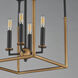 SoHo 4 Light 12 inch Black and Weathered Brass Entry Foyer Pendant Ceiling Light