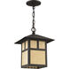 Montclair Mission 1 Light 10 inch Bronze Outdoor Pendant Lantern