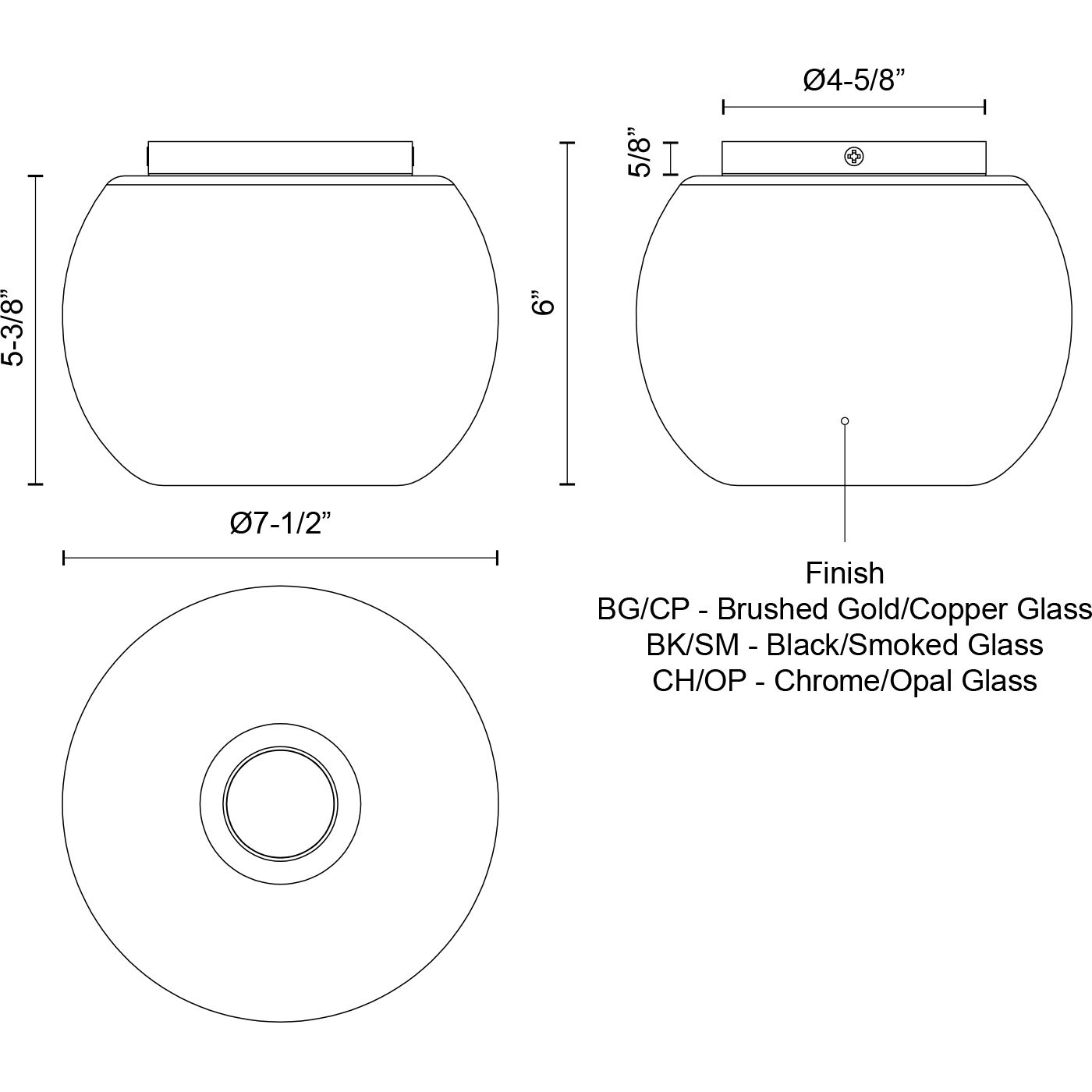 Samar 1 Light 7.5 inch Black Flush Mount Ceiling Light in Transition Smoked Glass