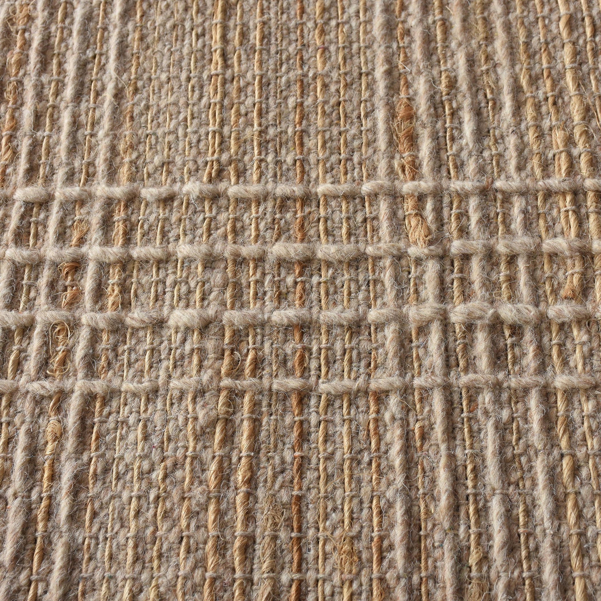 Baxton 120 X 96 inch Beige with Natural Twisted Jute Rug, 8ft x 10ft