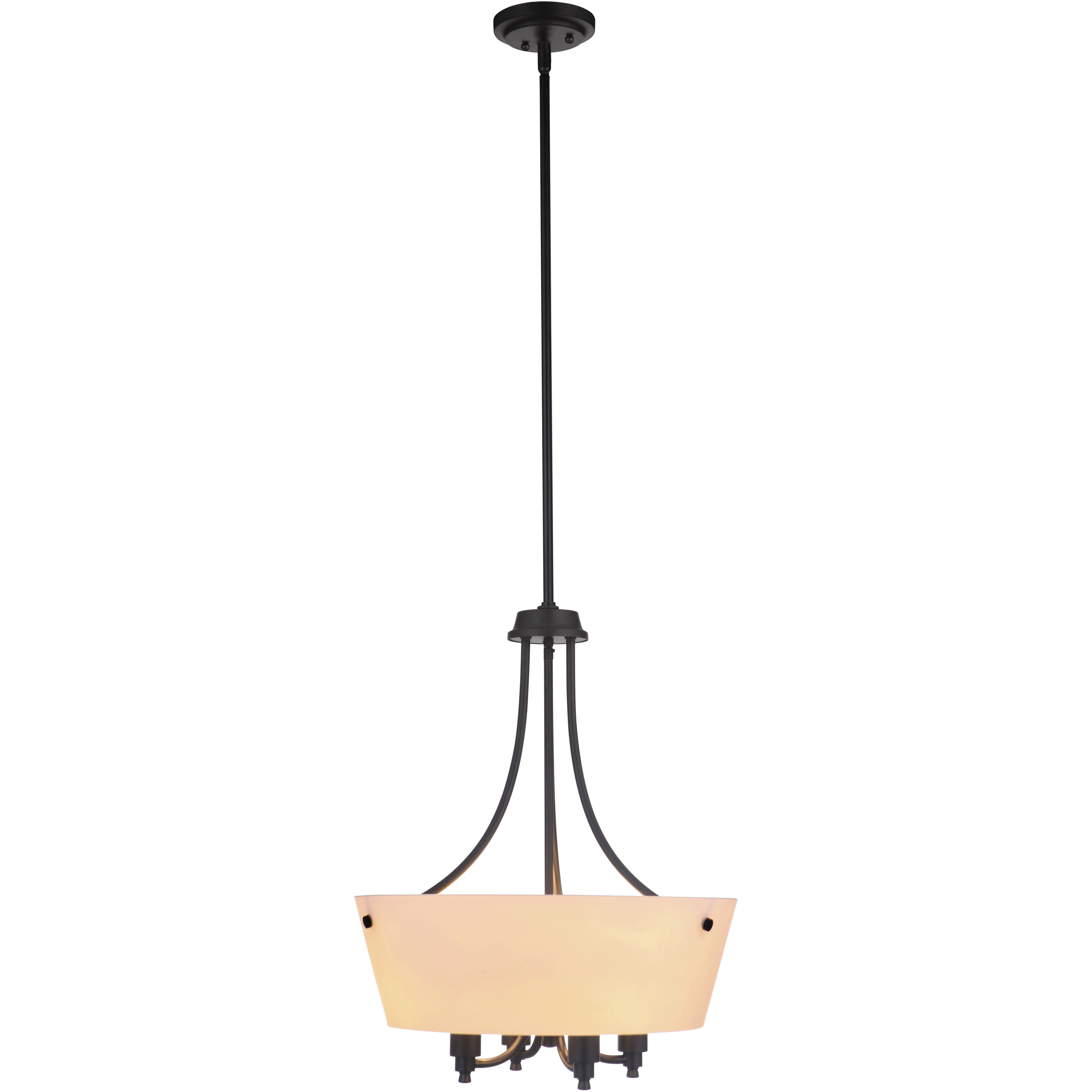 Neighborhood Tyler 4 Light 18.75 inch Flat Black Foyer Light Ceiling Light in White Glass, Neighborhood Collection
