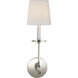 Chapman & Myers Symmetric Twist 1 Light 5.5 inch Polished Nickel Single Sconce Wall Light in Linen