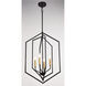 Riley LED 18 inch Black and Satin Brass Pendant Ceiling Light