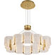 Kenzo LED 34.25 inch Polished Anodized Bronze Chandelier Ceiling Light