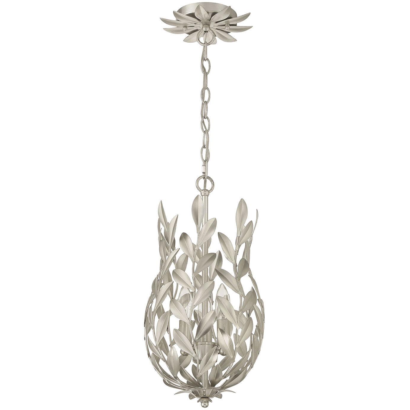 Broche 3 Light 9.5 inch Antique Silver Pendant Ceiling Light