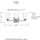 Cade 3 Light 20 inch Polished Nickel Vanity Light Wall Light