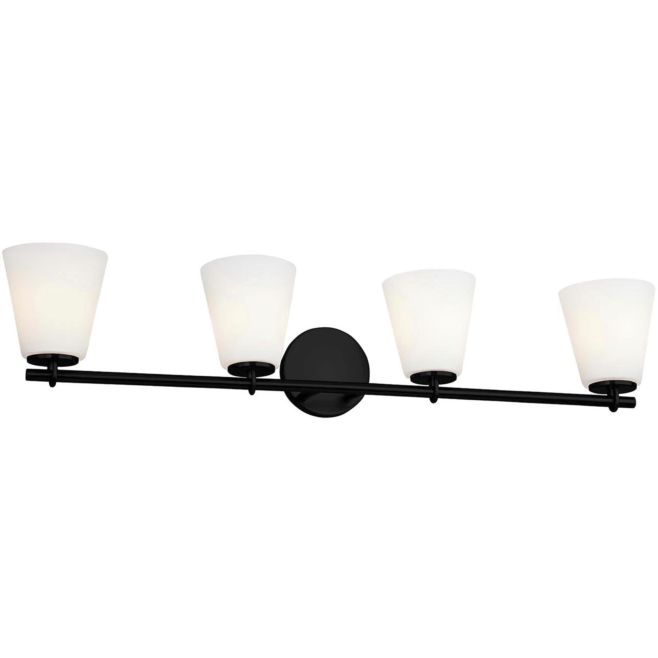 Fusion Collection - Alpino Family 35 inch Matte Black Bath Bar Wall Light
