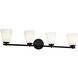 Fusion Collection - Alpino Family 35 inch Matte Black Bath Bar Wall Light