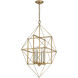 Connexions 4 Light 16 inch Gold Leaf with Silver Chandelier Ceiling Light