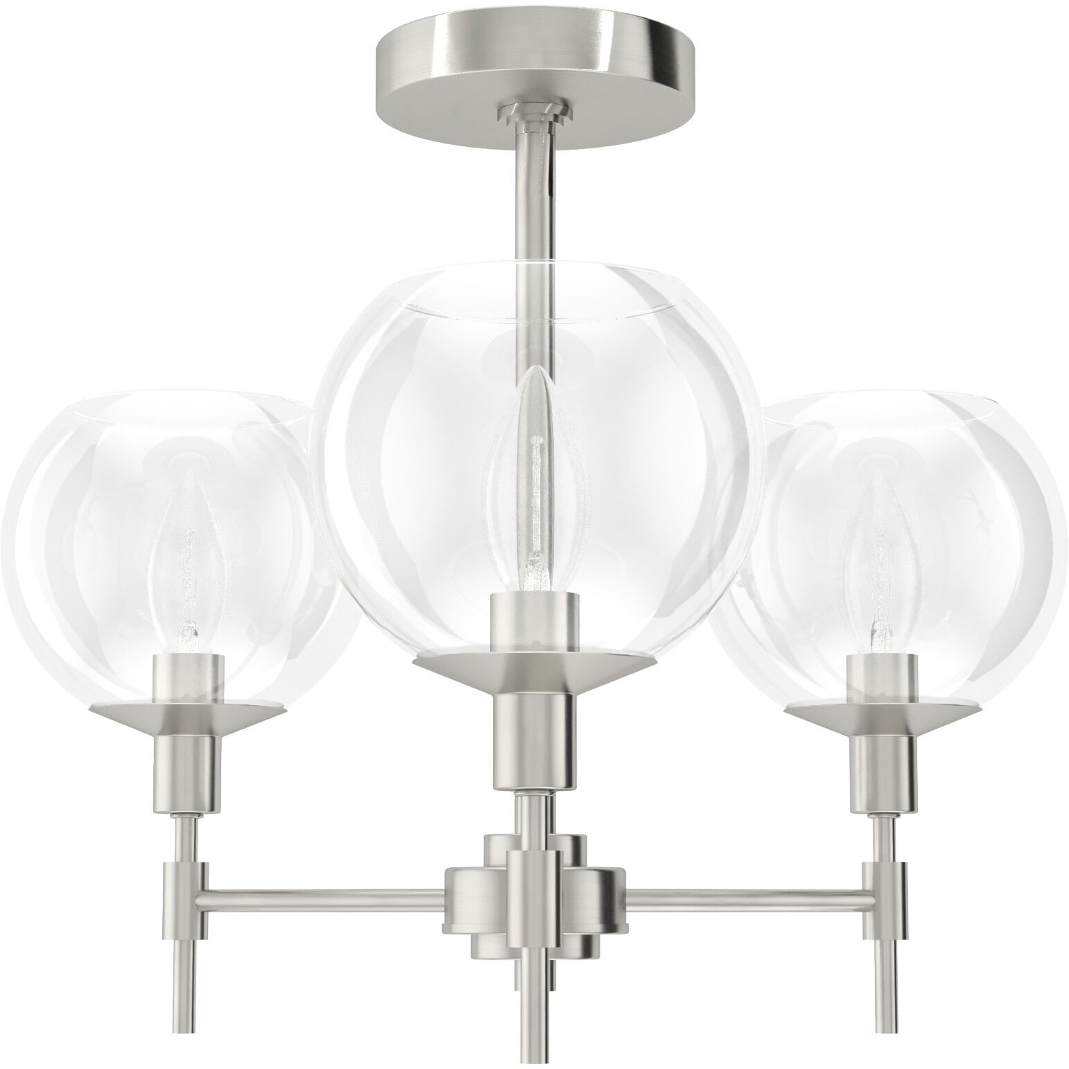 Xidane 3 Light 19 inch Brushed Nickel Chandelier Ceiling Light