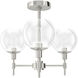 Xidane 3 Light 19 inch Brushed Nickel Chandelier Ceiling Light