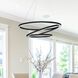 Tania Trio 31.5 inch Black Chandelier Ceiling Light