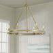 Rovessa 6 Light 32 inch Vintage Brass Chandelier Ceiling Light
