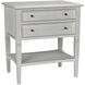 Oxford 30 X 28 inch White Wash Side Table, 2 Drawer