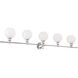 Collier 5 Light 47 inch Chrome Wall sconce Wall Light