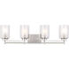 Elmwood Park 4 Light 31.25 inch Brushed Nickel Bath Vanity Wall Sconce Wall Light
