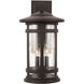 Mission Hills 3 Light 20 inch Oiled Bronze Outdoor Wall Lantern