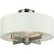 Seven Springs 3 Light 18 inch Satin Nickel Semi Flush Mount Ceiling Light