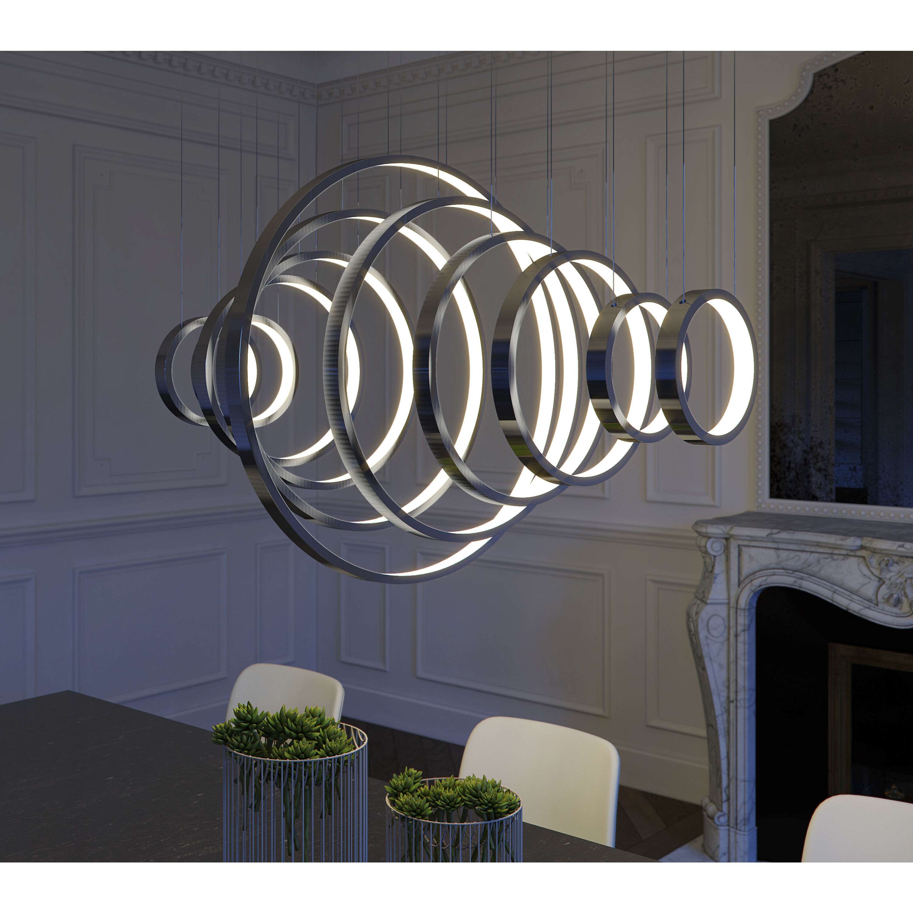 Hoops LED Linear Pendant Ceiling Light