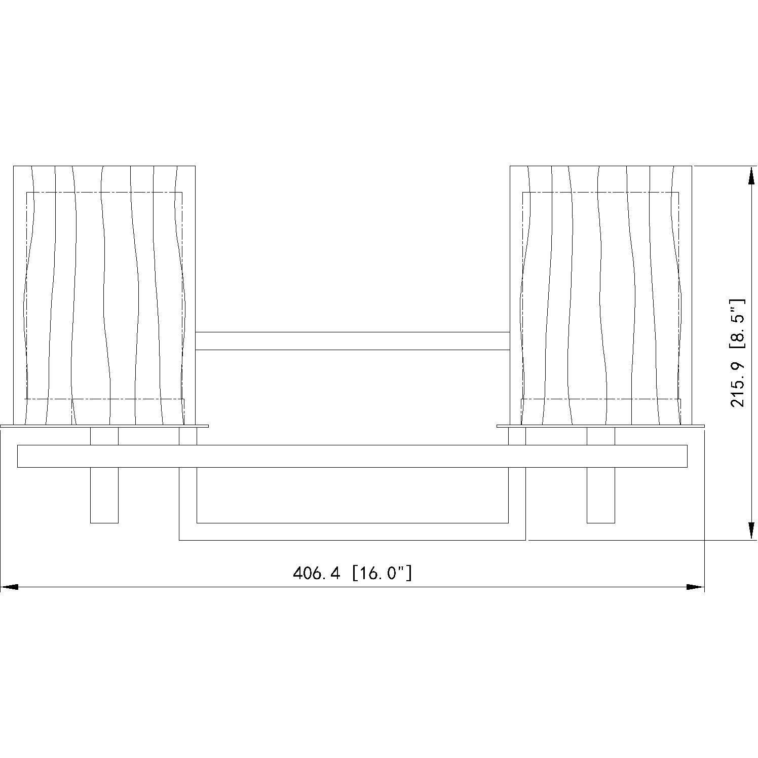 Grayson 2 Light 16 inch Brushed Nickel Vanity Wall Light