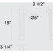 Tig LED 18 inch Sand Black Outdoor Wall Sconce
