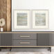 Serene is Sea White and Beige and Blue and Green Framed Art